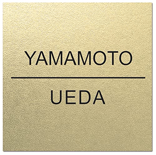 【7.5cm角】【二世帯向け 】表札 正方形 2世帯 コンパクト アクリル【貼るだけ】【屋外対応】マンション 戸建 ポスト プレート