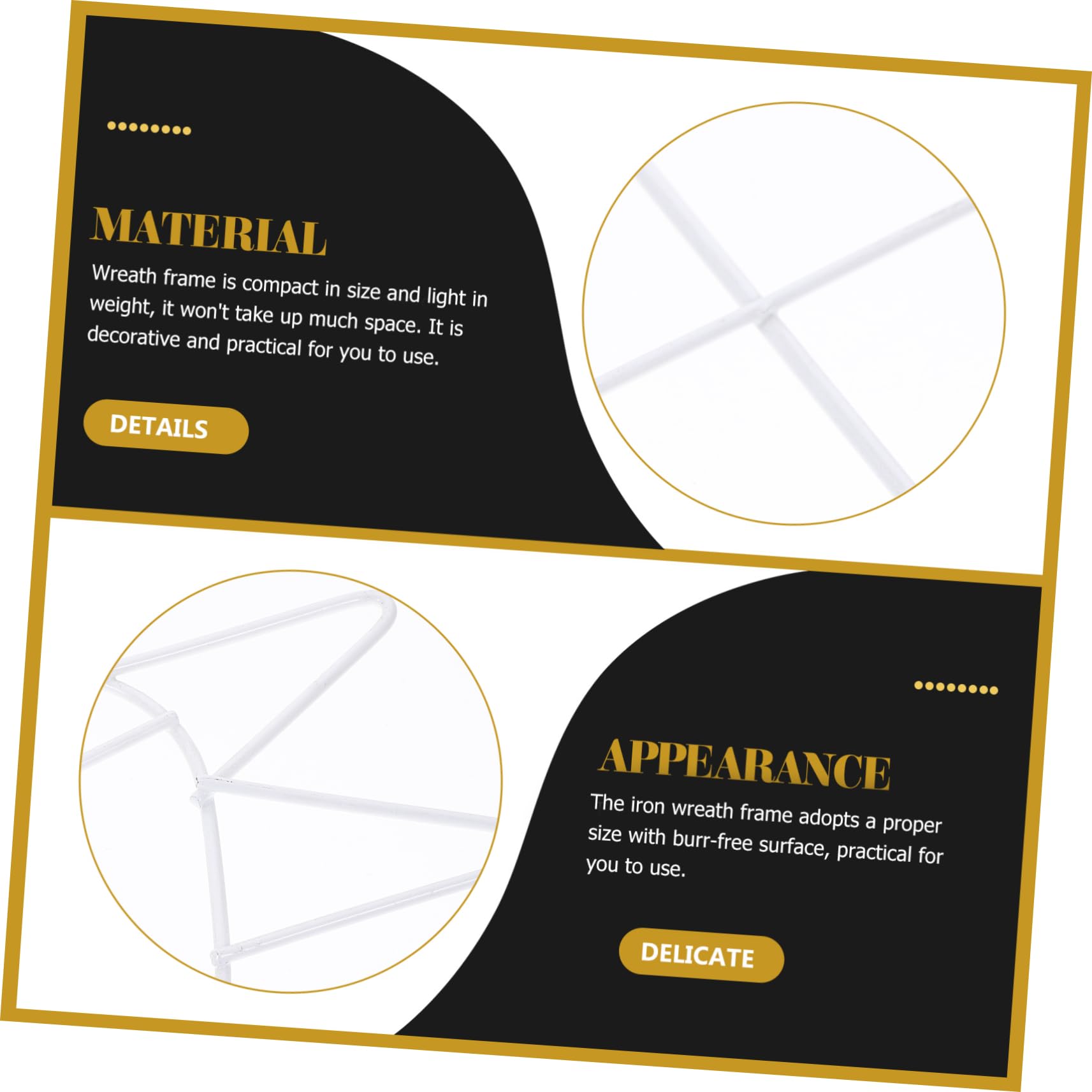 GOOHOCHY Metal Horse Head Wreath Frame DIY Iron Wreath Support for Home Decoration Smooth Surface Iron Material for Christmas Weddings Halloween and Events Compact Design