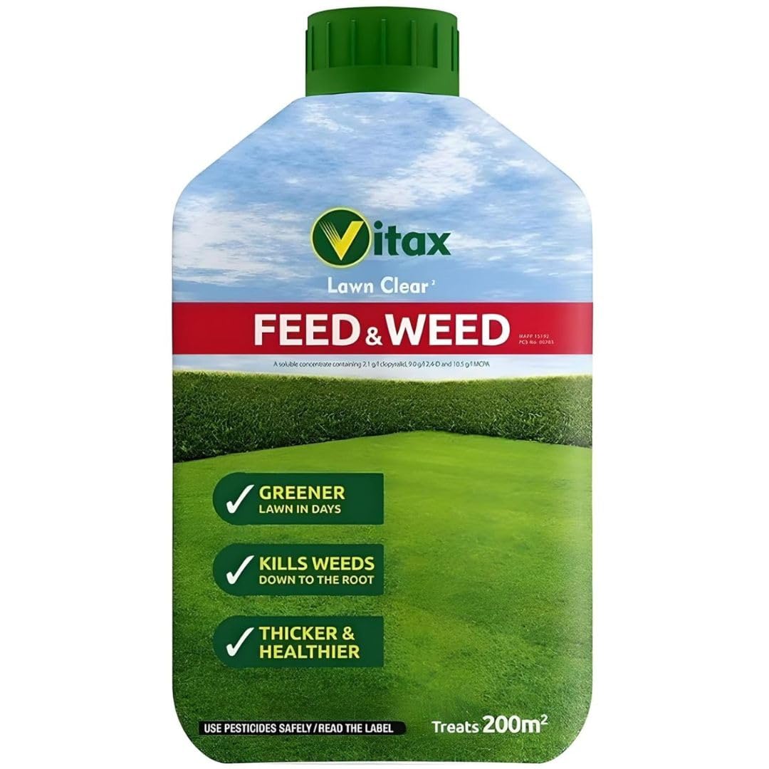 Green Up Liquid Feed & Weed – 1L, Dual Action Fertiliser for Lawn & Garden, Promotes Healthy Growth & Controls Weeds, Ideal for Lawns, Plants & Shrubs – Pack of 1