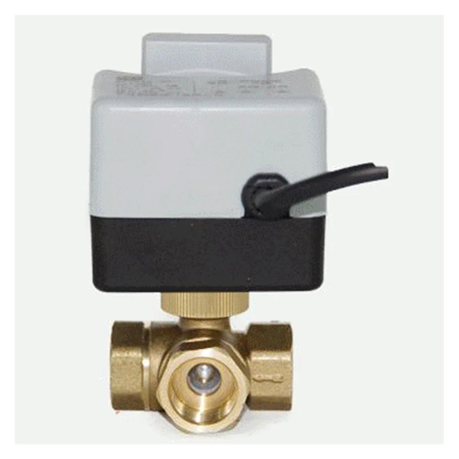 Valvola a sfera elettrica in ottone da 1/2 "Attuatore a due comandi a 3 fili AC220V a 3 vie con interruttore manuale