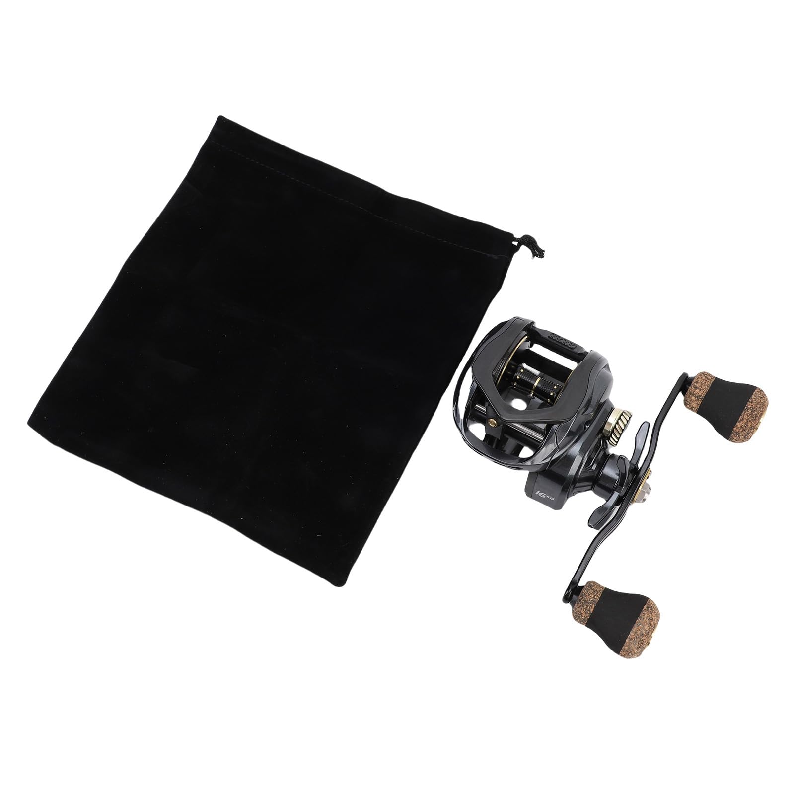 Generic Carrete Baitcasting Suave de Arrastre de 35,3 Libras con de Engranajes de Latón de Alta Resistencia para Pesca con Mano Izquierda