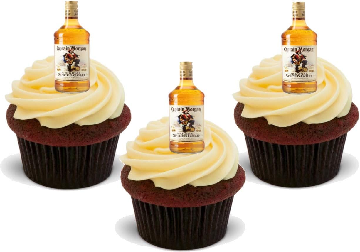 12 x Captain Gold Spiced Rum Bottles Fun Novelty Birthday