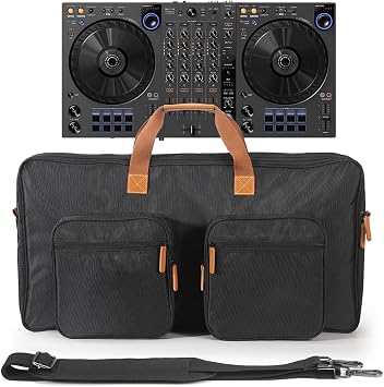 Portable DJ Disc Player Carrying Case Dustproof DJ Turntable Protective Case with Anti-Scratch Shoulder Strap Large Capacity for Pioneer DJ DDJ-800 DDJ-FLX104 FLX6