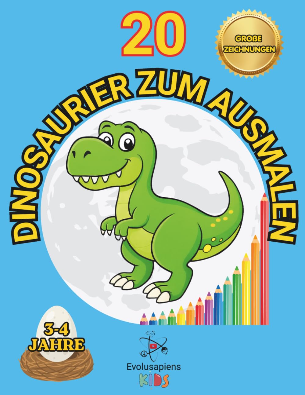 20 Dinosaurier zum Ausmalen