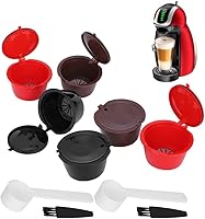 Vista 1 de Plplaaoo Paquete de 6 cápsulas de café reutilizables compatibles con Nescafe Dolce Gusto – Cápsulas de café recargables con cepillo de limpieza