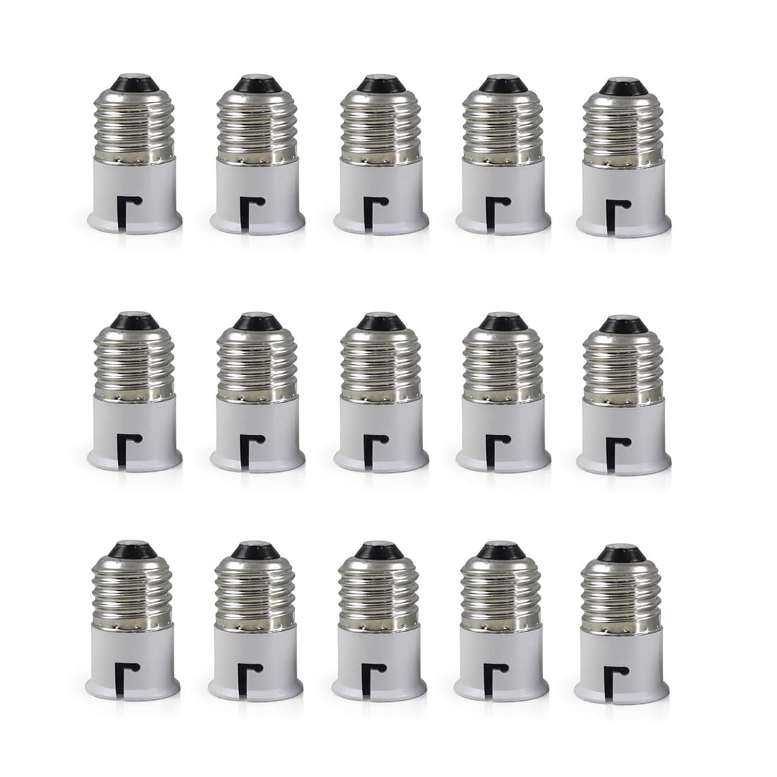EVEHANGER E27 to B22 Screw Base Socket Plastic LED Lamp Holder | Light Bulb Converter Adapter for Led Halogen CFL Light | Lamp Base Adapter (Pack of 15)-image-13