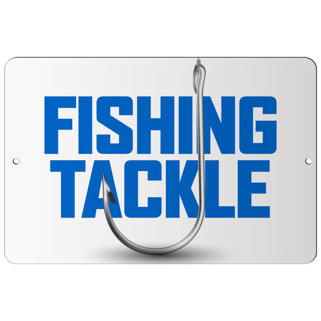 Makoroni - Fishing Tackle Fish Fishing 12x18 inc Aluminum Decorative Wall Street Sign