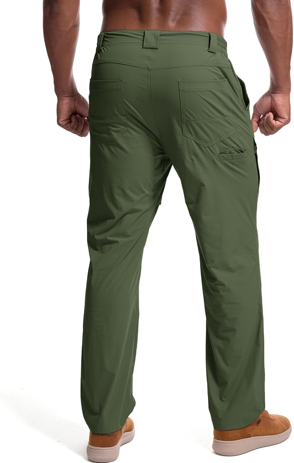 Mens Hiking Pants Water Resistant Stretch Work Pants,Lightweight Quick Dry Tactical Casual Cargo Pants with 6 Pockets - Image 2