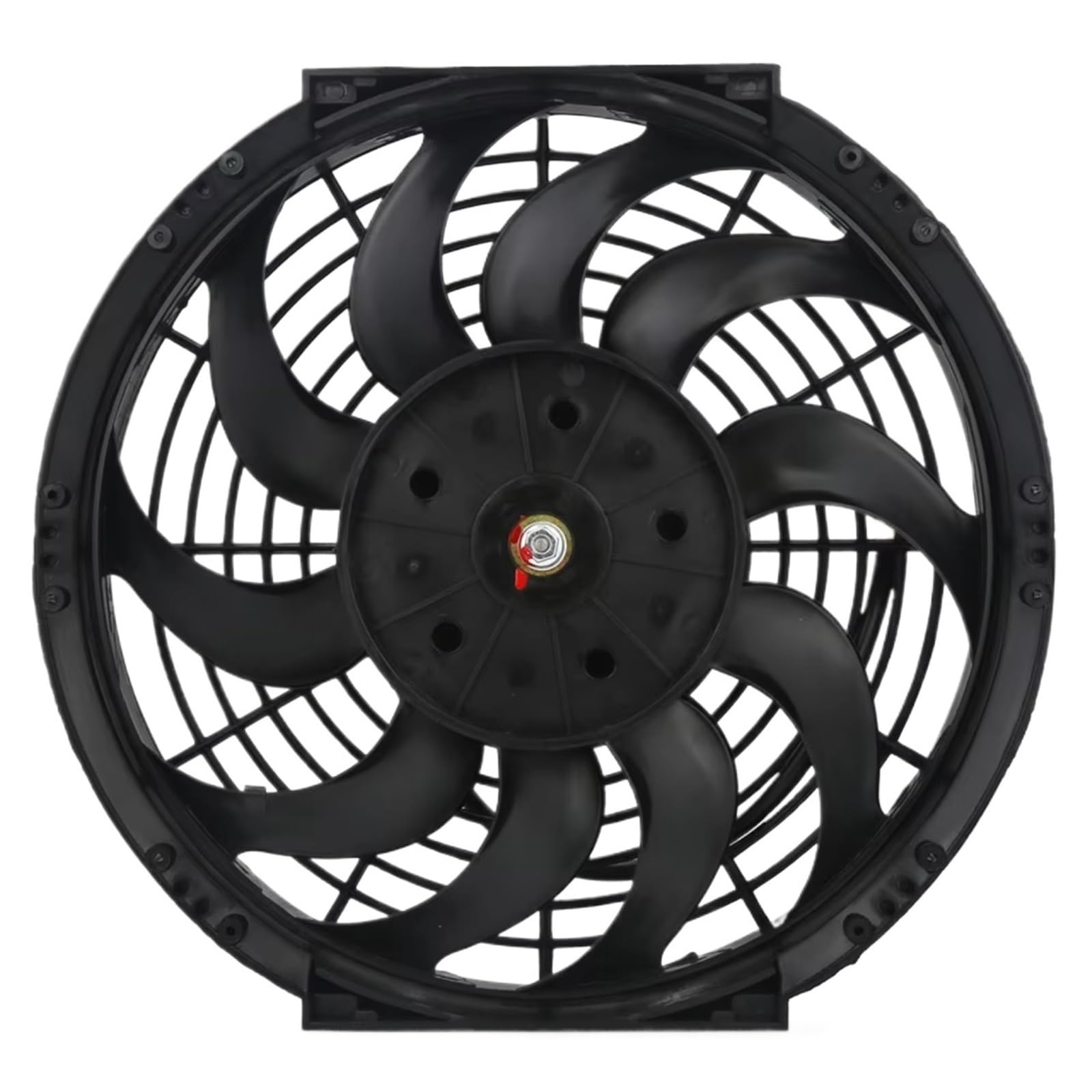 Ventilador Motor Universal 9 "pulgadas 12V 80W Slim Pull Push Racing Eléctrico 10 S-Blasdes Ventilador De Refrigeración Del Motor Ventilador De Refrigeración Del Radiador