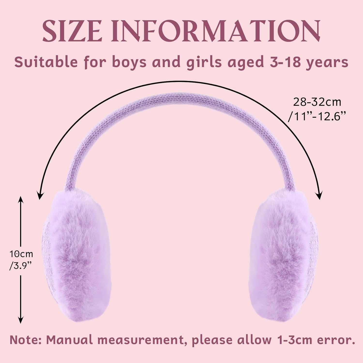 OMUKY Winter EarMuffs for Kids Toddler Knitted Ear Cover Plush Outdoor Children Cold Weather Ear Warmer - Image 6