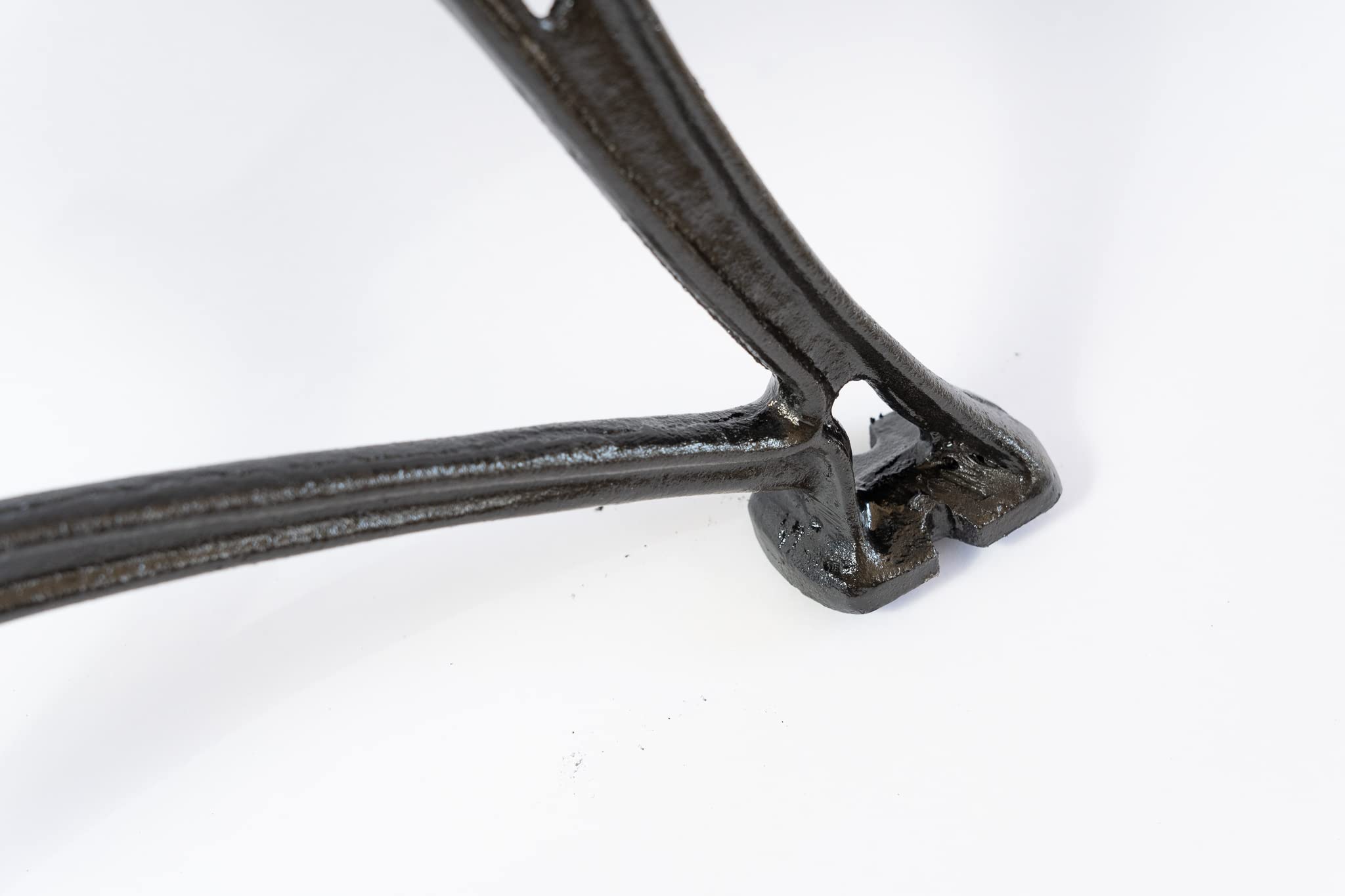 SEZAM Bankfüße aus Gusseisen Schwarz x 2 Stück, mit Rückenlehne - 51 x 36 x 75 cm, für 6 Holzbankbretter - für Gartenbänke, Seitenteil
