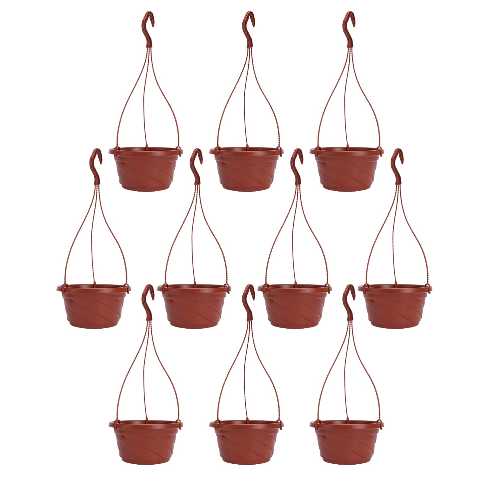 Healvian 10 Stück Hängende Blumentöpfe Aus Kunststoff 17cm Rund Balkon Pflanzenampel Hängepflanzgefäß Für Sukkulenten Und Kleine Blumen Innen Außen Dekoration