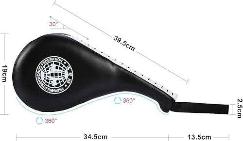 Miniatura 3 de Yosoo Taekwondo - Almohadilla doble para patadas, patadas de karate, kickboxing, entrenamiento TKD, práctica de patadas, doble cara, equipo de artes