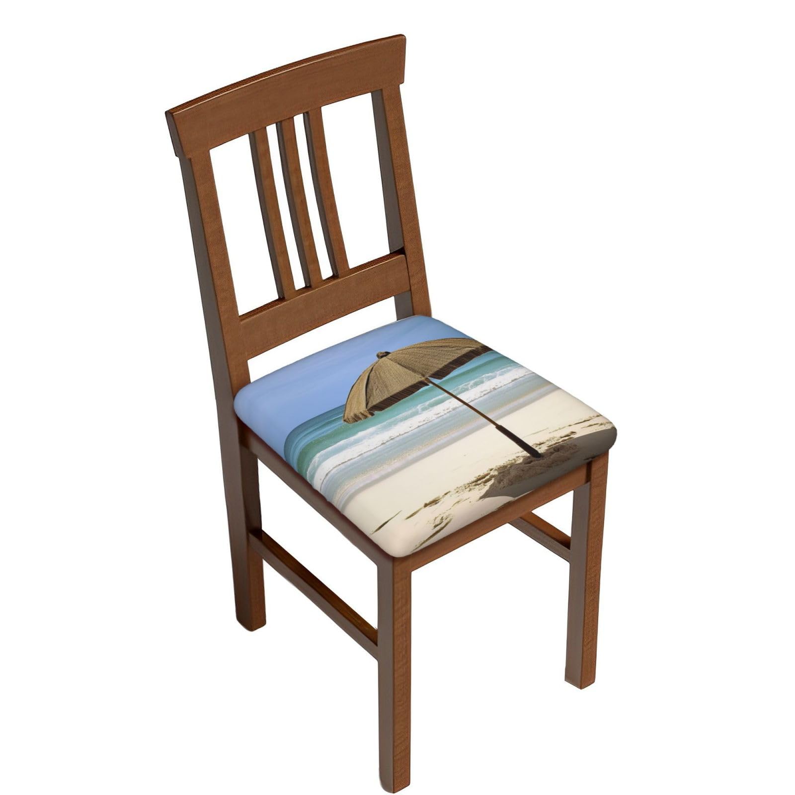 Housse de siège de chaise de salle à manger carrée amovible lot de 6 protections avec attaches