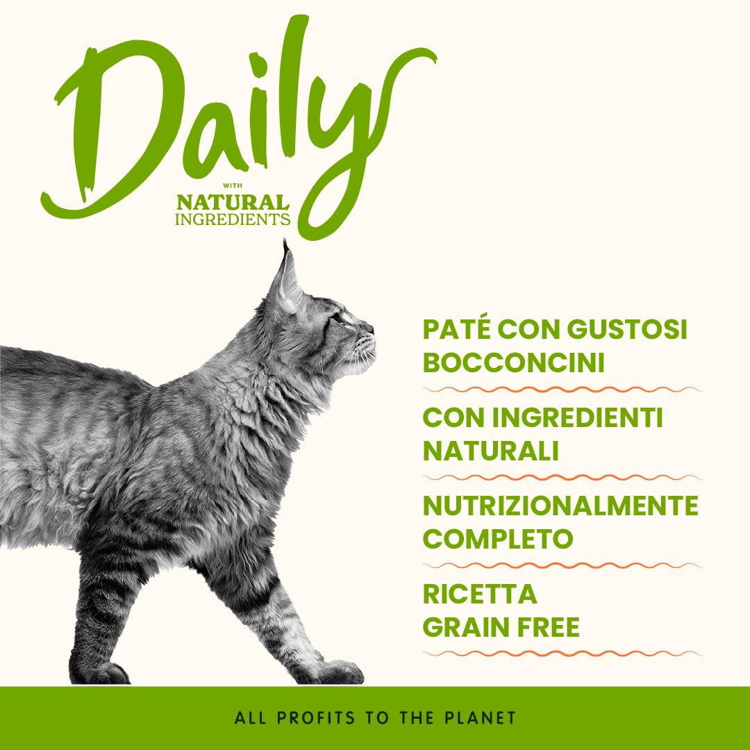 Almo Nature Daily Wilgotny kot Tuna Premium - bez ziarna - 24 x 400 g