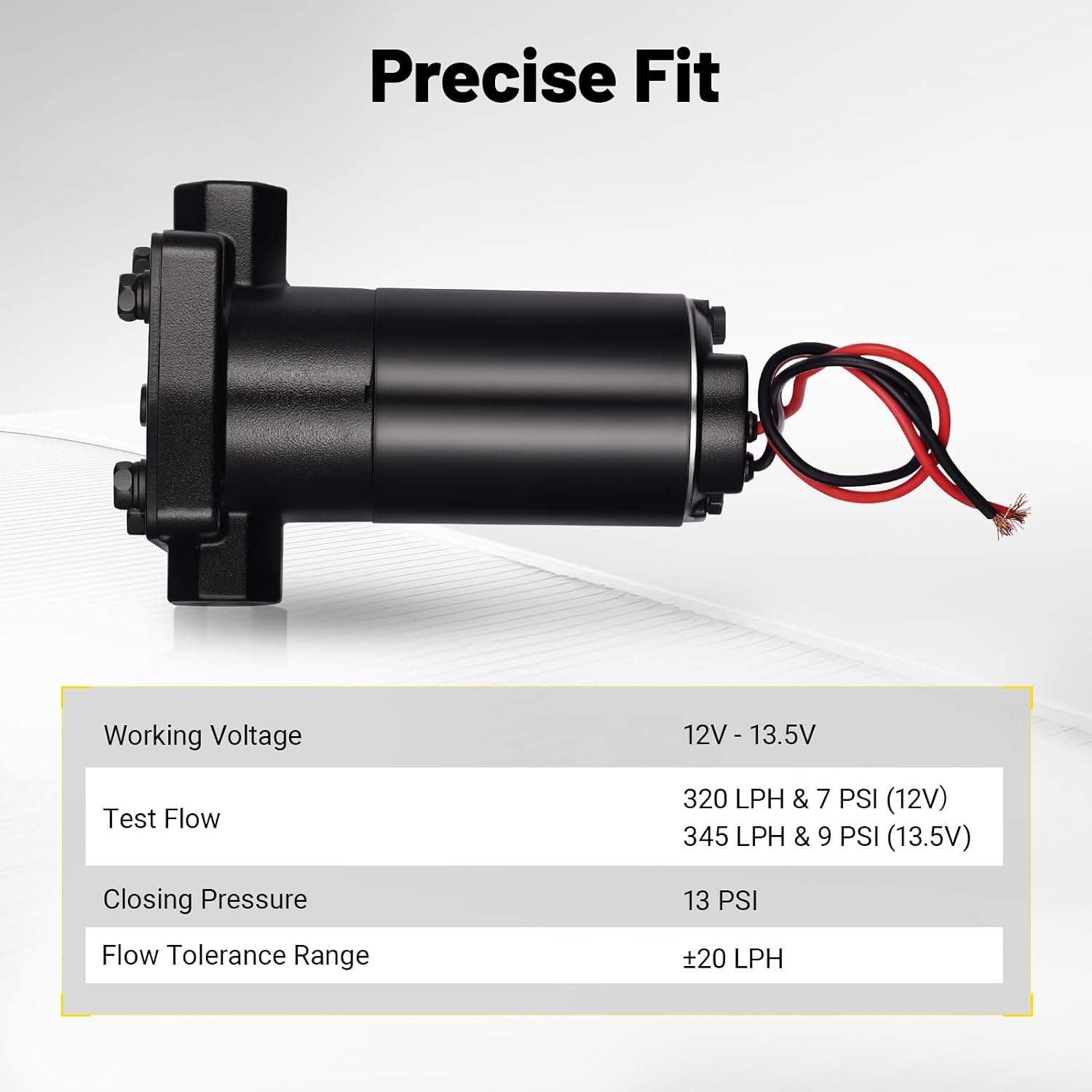 97 GPH Electric Fuel Pump, Barb Fittings Included for Leakproof, External Fuel Pump with 3/8" NPSF for Carbureted Street/Strip (Gasoline Only)