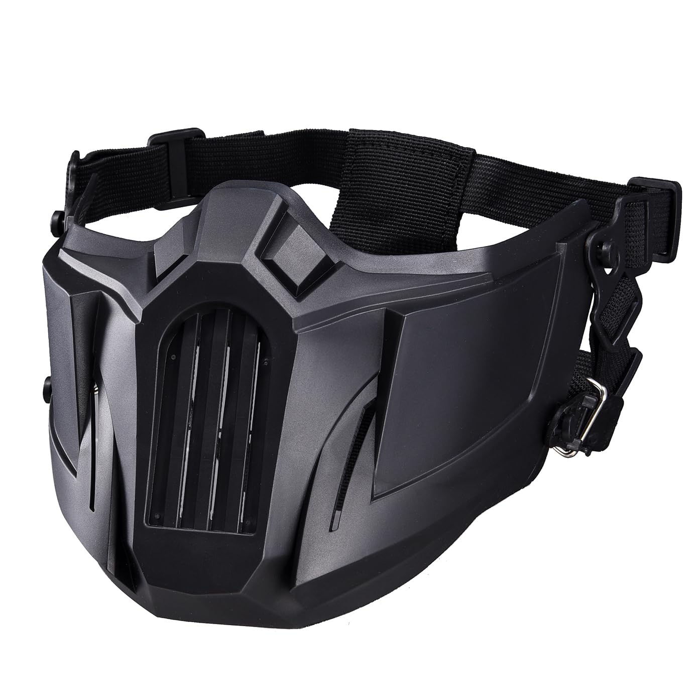YOQVQOY Airsoft & Paintball Half Face Mask, Black, Outdoor Sports Masks