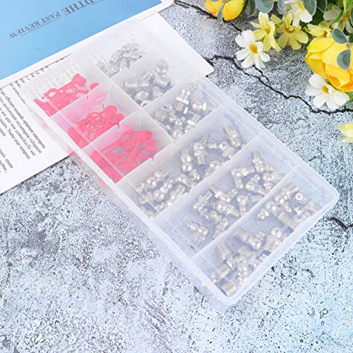 NICEXMAS 90Pcs Graxeiras Graxeiras Zerks Graxeiras Engraxadeiras Kit Zerk Graxeiras Kit para Carro