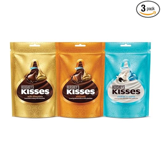 Kisses Hershey's Cookies n Creme, Almonds & Milk Chocolate, 100.8g (Pack of 3)