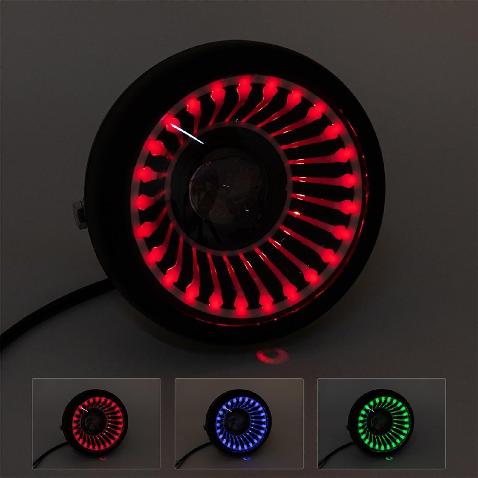 Faro Moto Universale Per Sporter Per Softtail LED Fendinebbia | Moto 6.5 '' Vintage universale LED RGB faro abbagliante e anabbagliante per Sporter per Softtail per Choppers per Custom