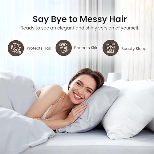 Miniatura 3 de Bedify Bedding Juego de edredón 100% satén de seda pura con juego de 4 piezas, sábana bajera de seda con bolsillo profundo de 15 pulgadas, sábanas