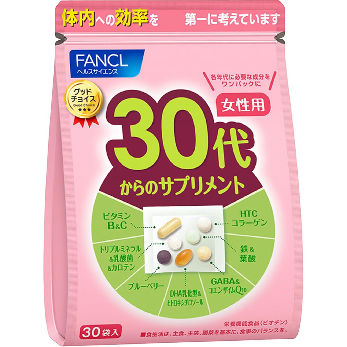 ファンケル(FANCL) 30代からのサプリメント女性用 15～30日分 (30袋)