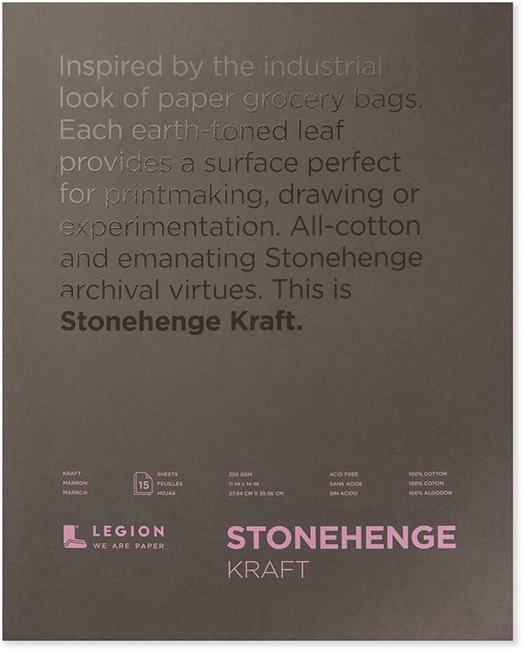 Stonehenge Paper Pad 11"X14" 15 Sheets/pkg-Kraft 90lb