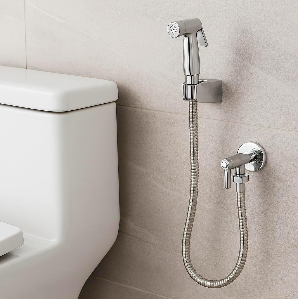 TKLA Ducha Higiênica Em ABS 1/4 De Volta Cor Cromada Duchinha Chuveirinho