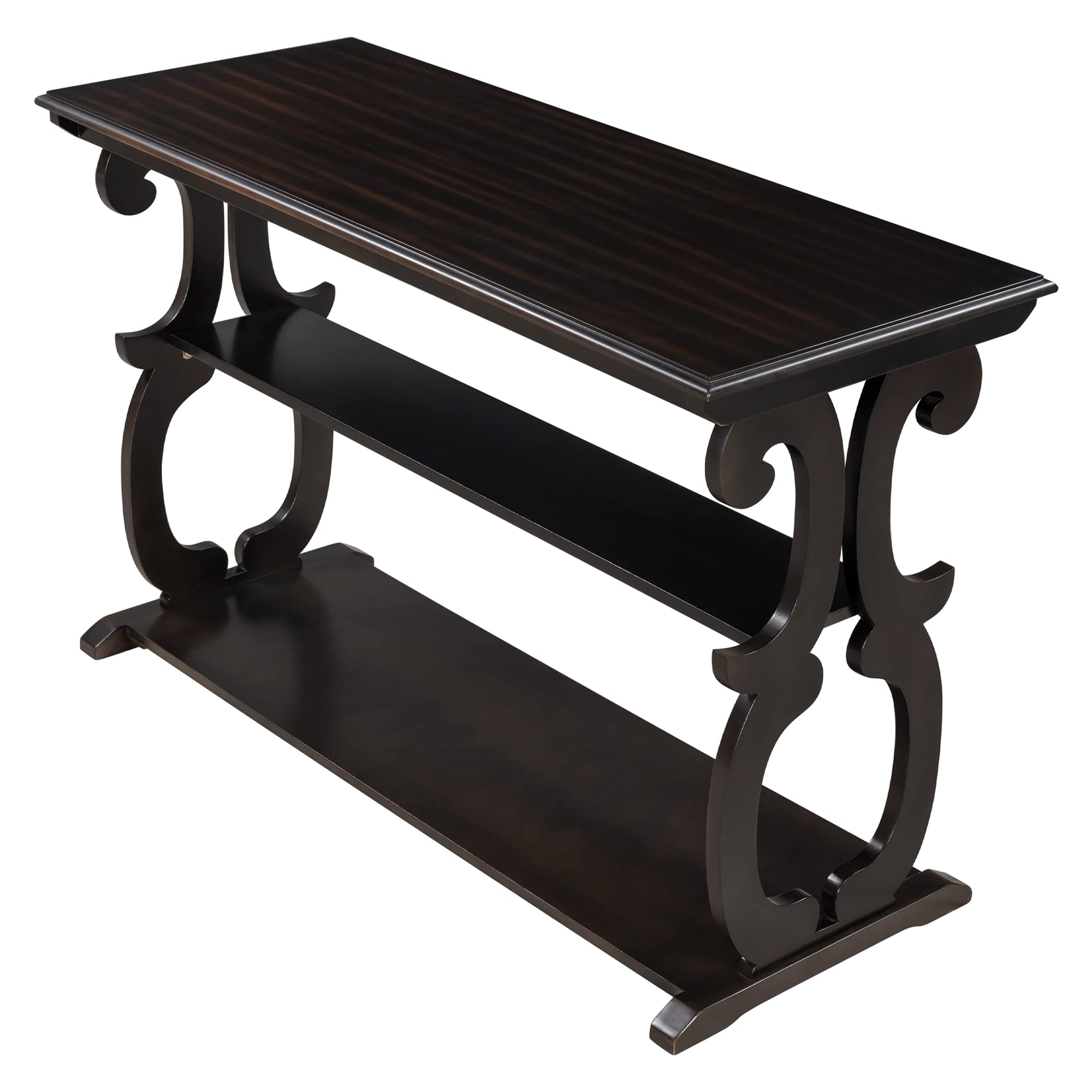 LUMISOL 3 Tier Console Table for Entryway, French Sofa Table Slim