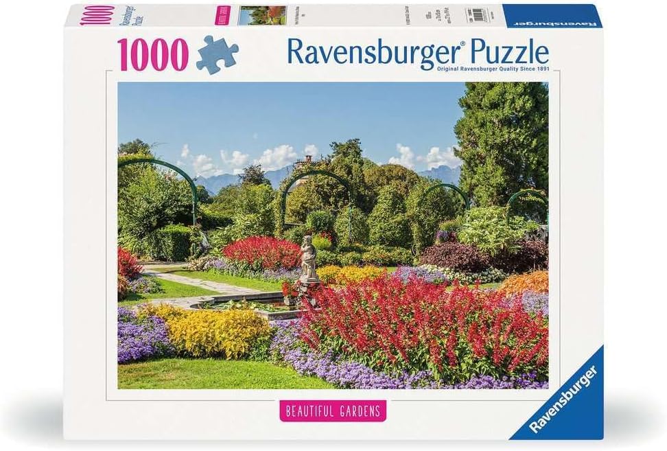 Ravensburger Puzzle 12000852, Beautiful Gardens - Park der Villa Pallavicino, Stresa, Italy - 1000 Teile Puzzle für Erwachsene und Kinder ab 14 Jahren: Beautiful Gardens, Yellow