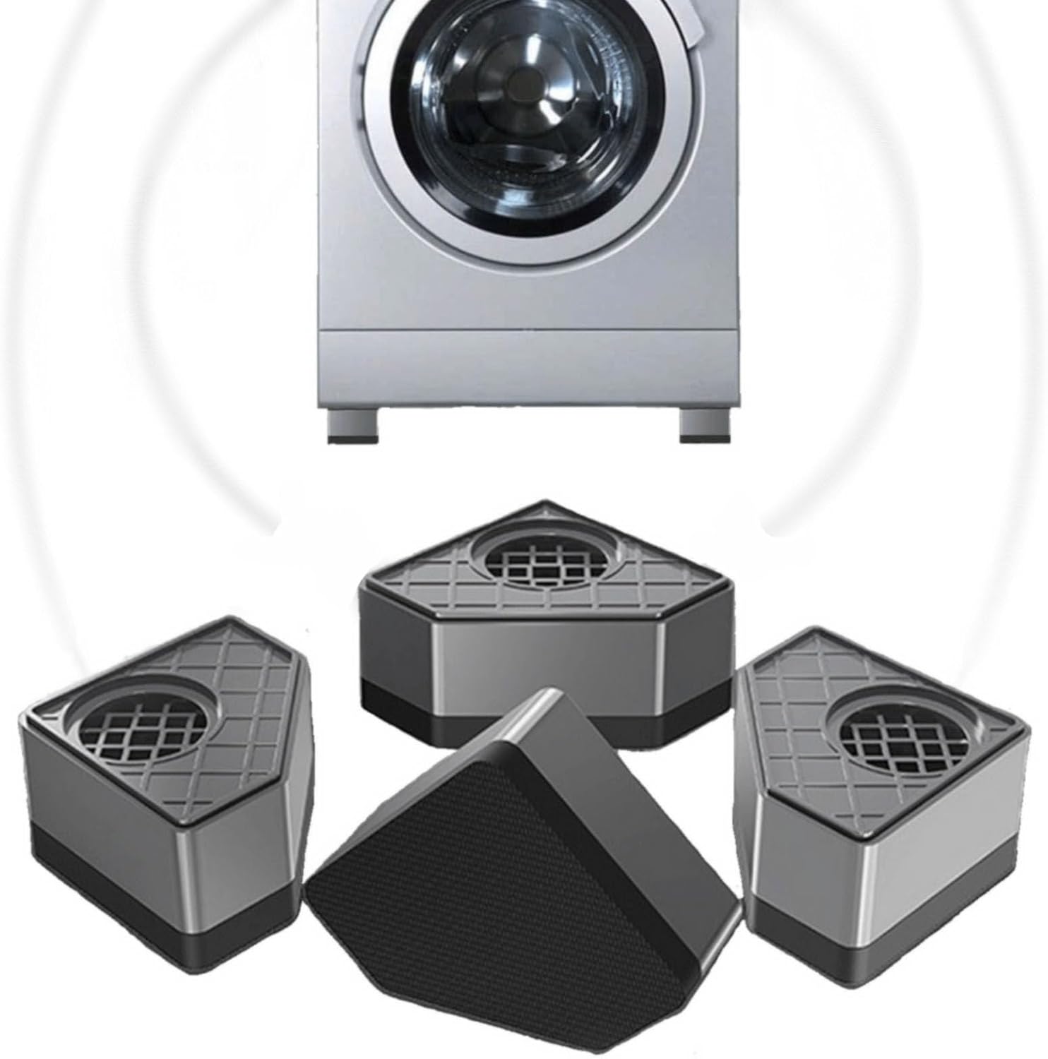 Qshtul Anti Vibration Washing Machine Support, 4 Pcs Anti