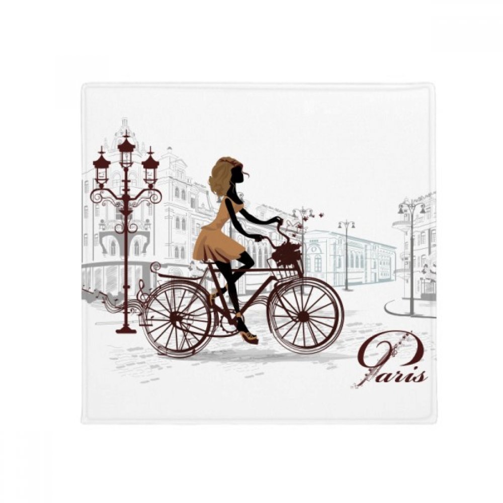 Tapis Tour Eiffel rose cadeau idéal 60cm rond pour décoration de cuisine