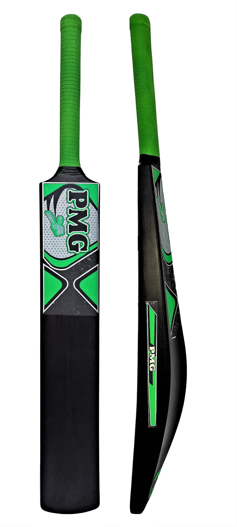 PMG Green Plastic Cricket Bat, Hard Plastic, 800g, PVC Cricket Bat