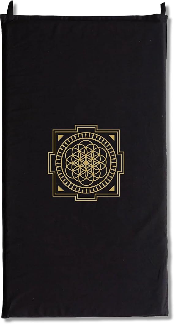 Shakti Premium Acupressure Mat Black Level 3, Sustainable & Durable, Relieves Stress & Tension, Promotes Relaxation & Focus, Ethically Handcrafted Acupuncture Mat in India, Organic Cotton Certified | Relaxation, Massage Muscles, Aid Sleep, Unlock Inner Tension, Similar to Acupuncture, Made with Organic Cotton & ABS spikes