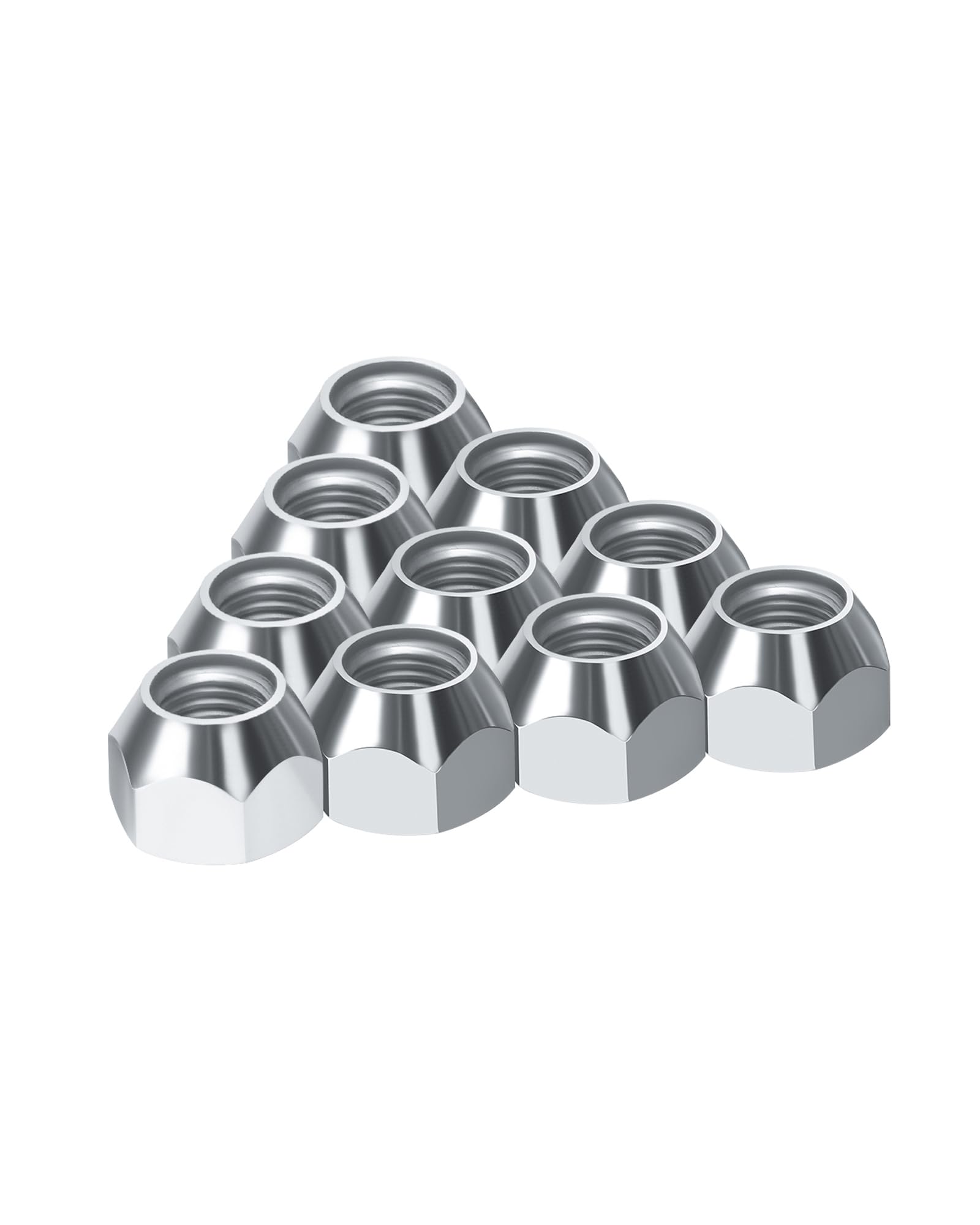 1/2-20 Lug Nuts for Trailer, Open End Acorn Lug Nuts for 1/2" Wheel Lug Studs On Boat Trailer Tires RV Truck Tire Bolt Golf Cart, 10 PCS Zinc Plated Heat Treatment Wheel Nut, OEM Updated Anti Rust