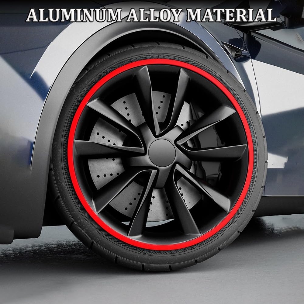 WYWY Protector de Llantas de Aleación Premium, 4Pcs Aro de Protección Universal Anti-Arañazos para Seguridad y Estilo(Black,18inch)