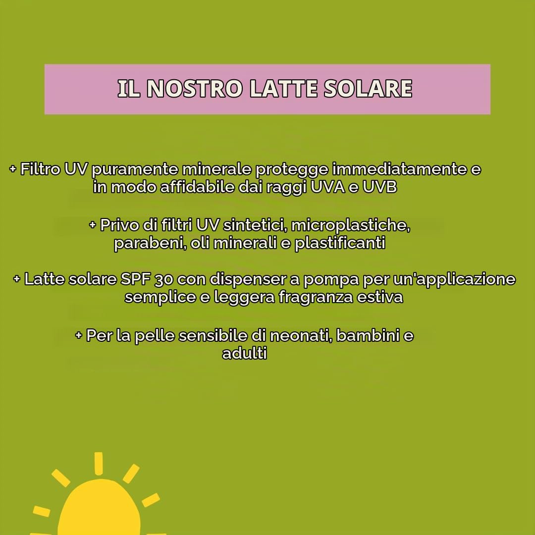 boep protezione solare SPF30 | Protezione solare minerale per neonati, bambini e adulti | Con ossido di zinco e senza filtri UV chimici | Crema solare naturale vegana per tutta la famiglia (200ml)