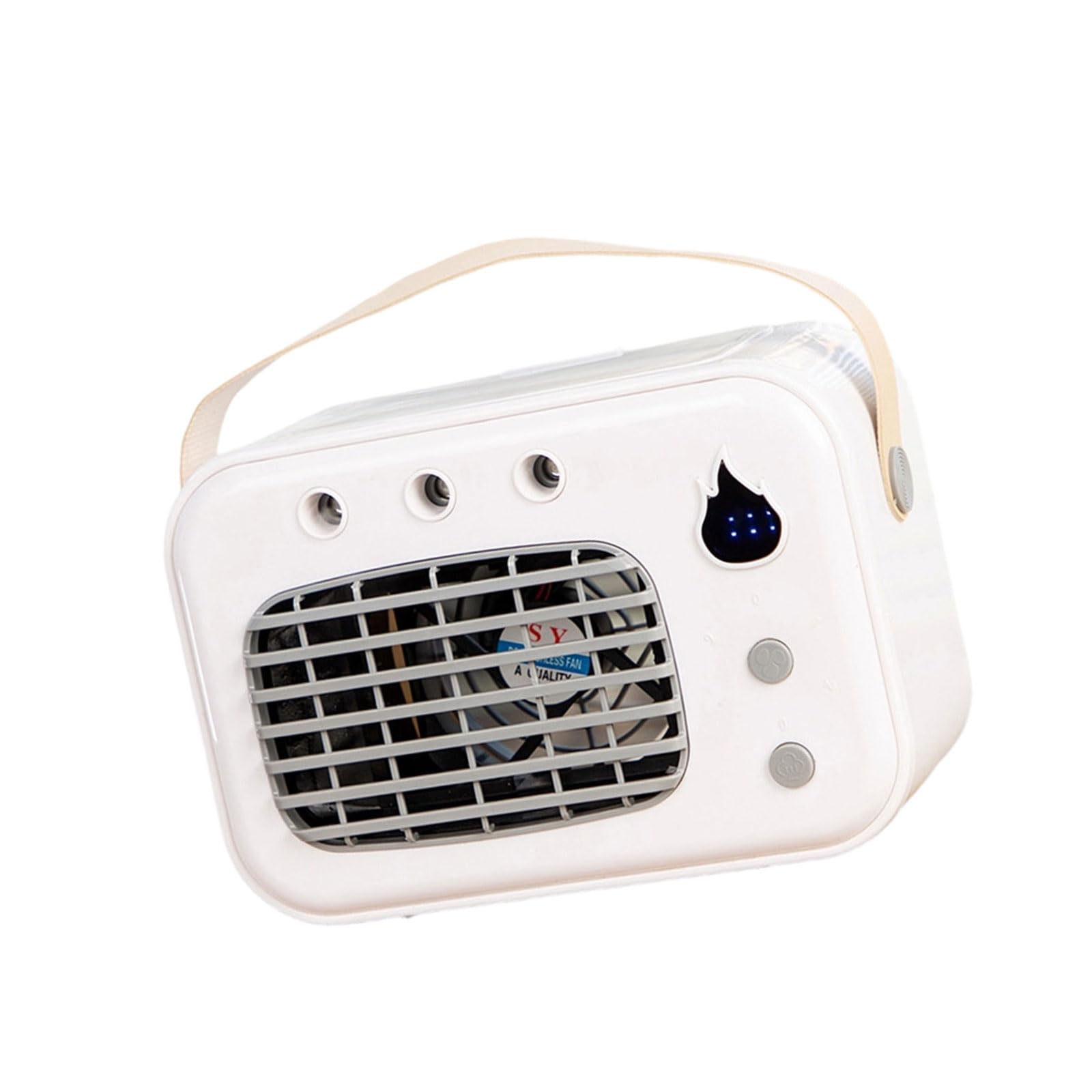 Elnwnnkc Type C Rechargeable Compact Blower with 3 Dispersion Outlets and Gentle Wind Mode for Single User Desk Air Cooler