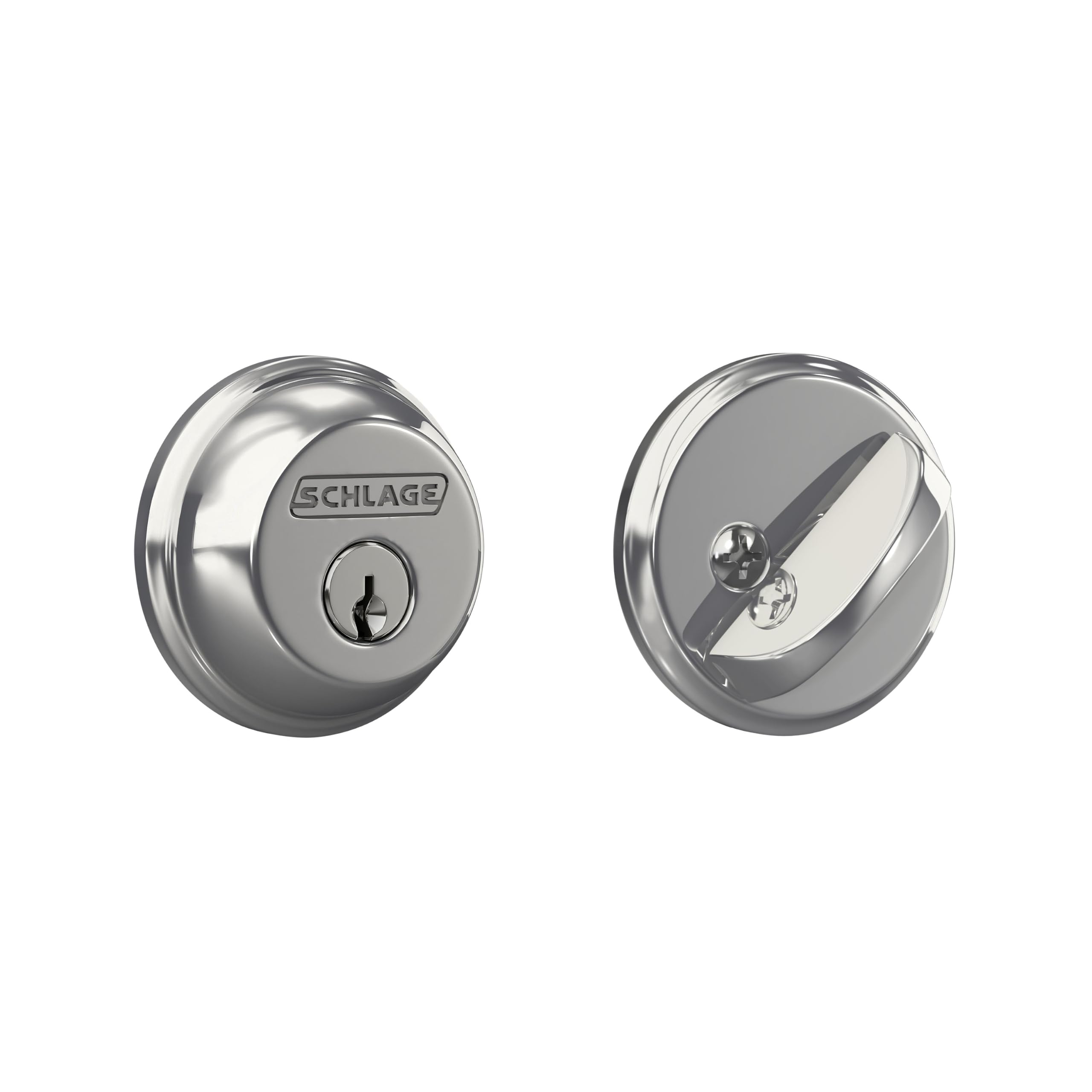 Schlage B60N505 Deadbolt - Keyed Entry, Bright Brass -12 Schlage B60N505 Deadbolt - Keyed Entry, Bright Brass -12