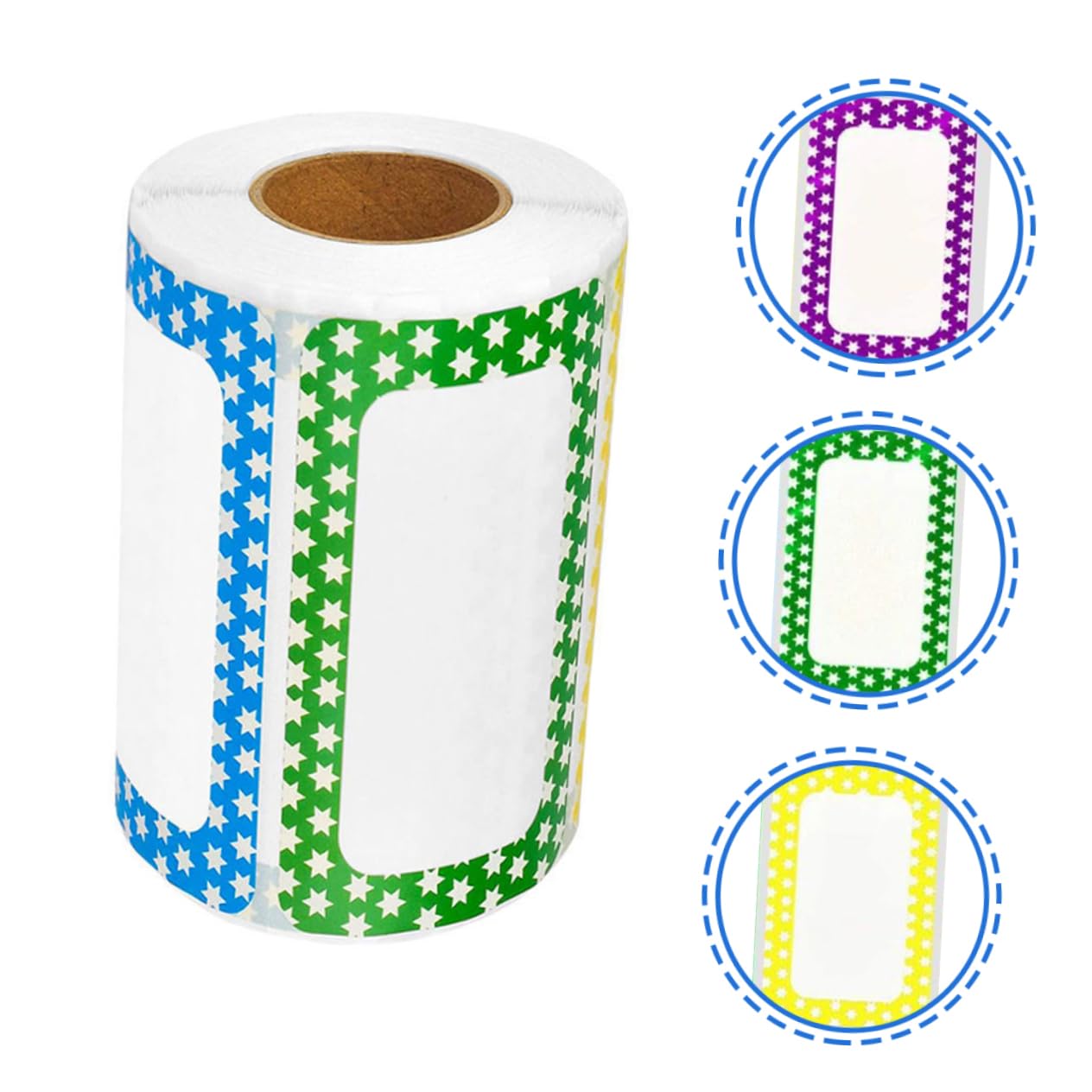DOITOOL 3 Etichette Adesive Colorate con Bordi Rettangolari Autoadesive e Facili Staccare per Etichette Personalizzate Casa Scuola e Ufficio e Resistente
