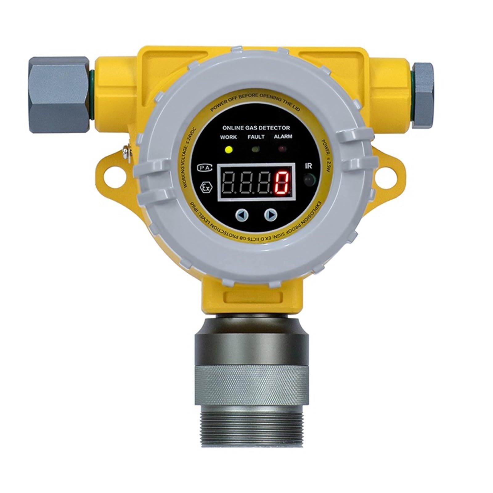 Detector de Gas inflamable instalación Fija Bomba Digital succión protección IP66 Alarma de luz de Sonido Alta precisión Industrial(Pump Suction Can be Selected)