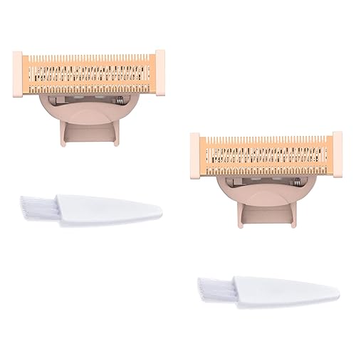 2 cabezales de repuesto LinMei Nu Shaver compatibles con Finishtouch Flawless Women Nu Razor con 2 cepillos de limpieza
