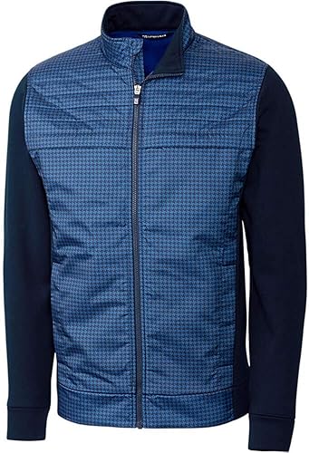 Cutter & Buck Wind-Resistant Discovery Windblock Hybrid Jacket Chaqueta, Admiral