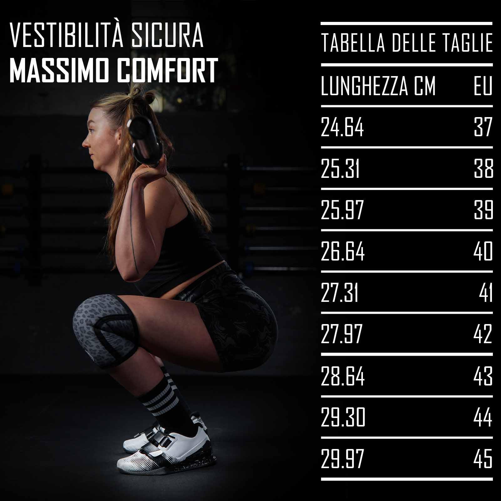 Strength Shop 1 Paio di Scarpe Powerlifting, Scarpe Sollevamento Pesi Uomo e Donna con Tacco in plastica Dura (2,3 cm), Antiscivolo e stabili, con Suola Rigida in Gomma/TPU e Doppia Chiusura