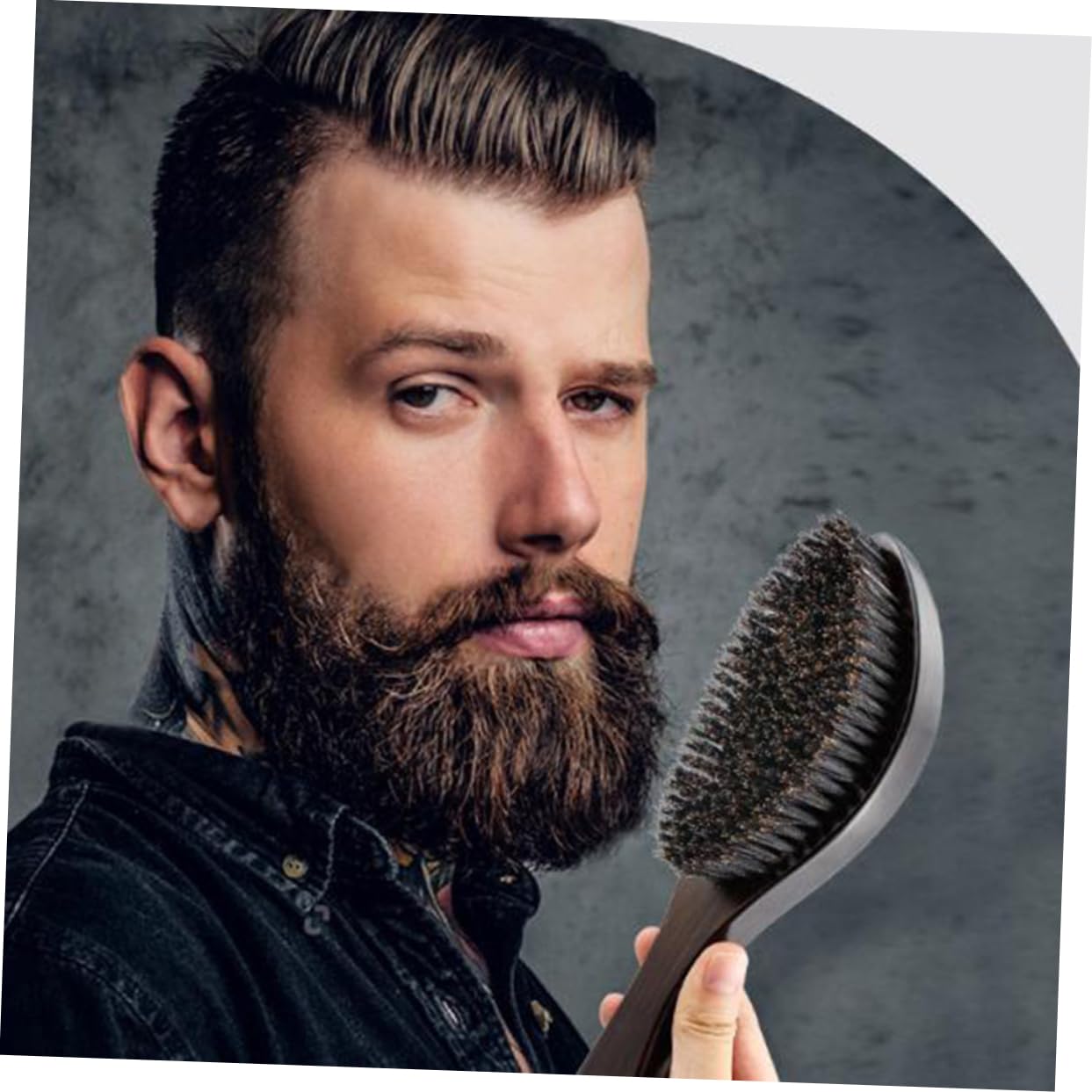 FOMIYES 3 Stk Bartbürste beard care bartpflege set bartpflege-set Bartschneider Bartpflegeprodukte bartpflege+set Bartwachs beard wax bartshampoo Massagekamm für Männer Bambus Coffee