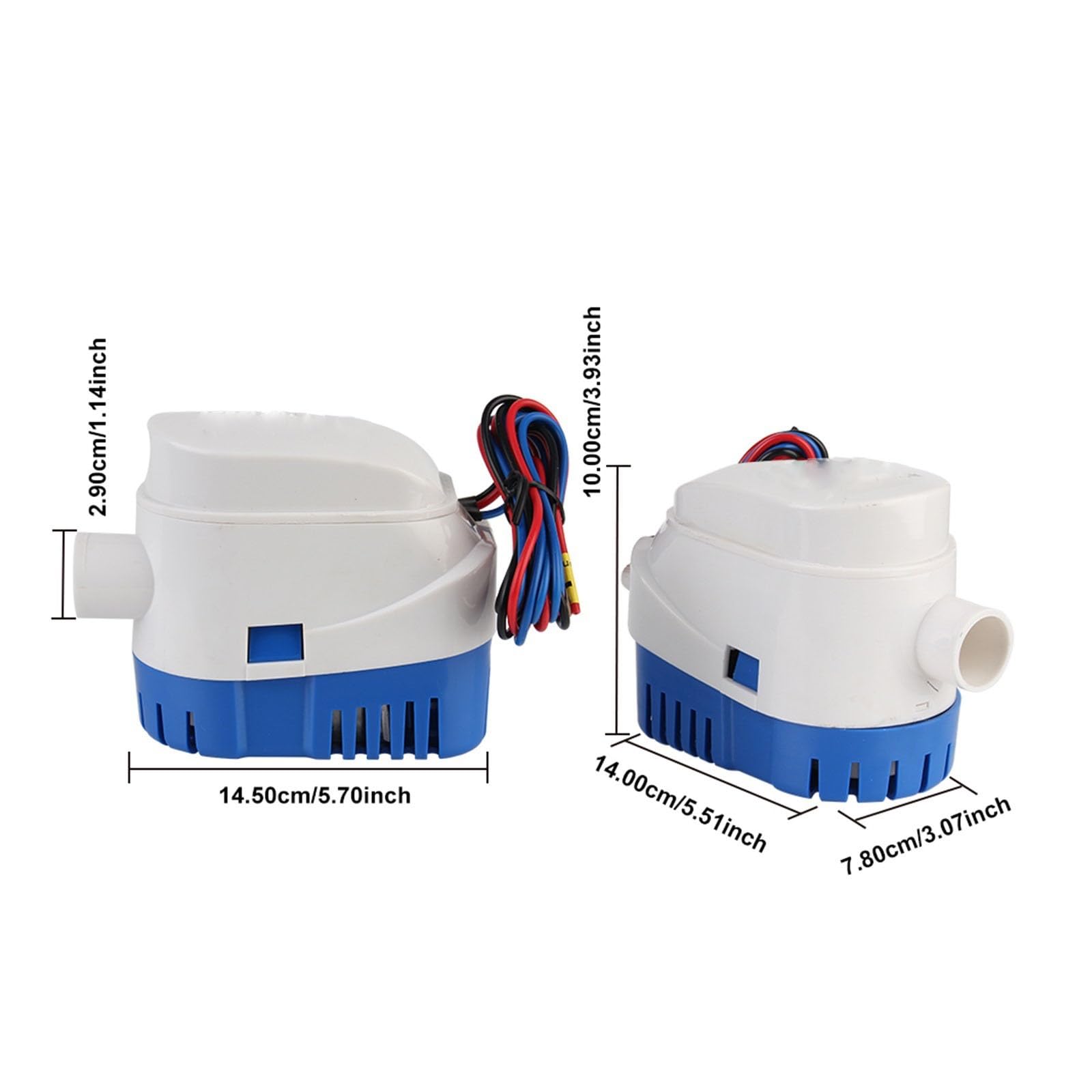 1 szt. Zatapialna pompa zęzowa do łodzi DC elektryczna do wody morskiej 12 V 24 V V 1100 GPH automatyczna z przełącznikiem(12V)