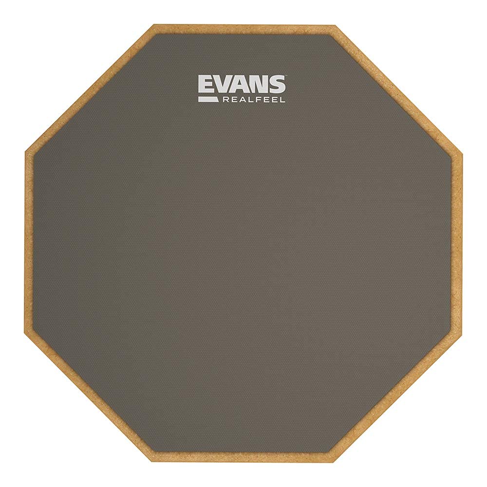 Evans RF12G Pad Allenatore RealFeel, 12 Pollici+ProMark TX5AW Bacchette in Hickory con Punta in Legno
