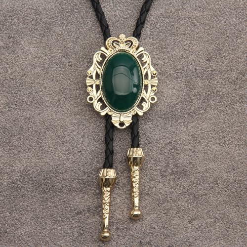 Image of GelConnie Native American Bolo Tie Rodeo Cowboy Leather Necktie Western Necklace Costume Accessories for Men,Women