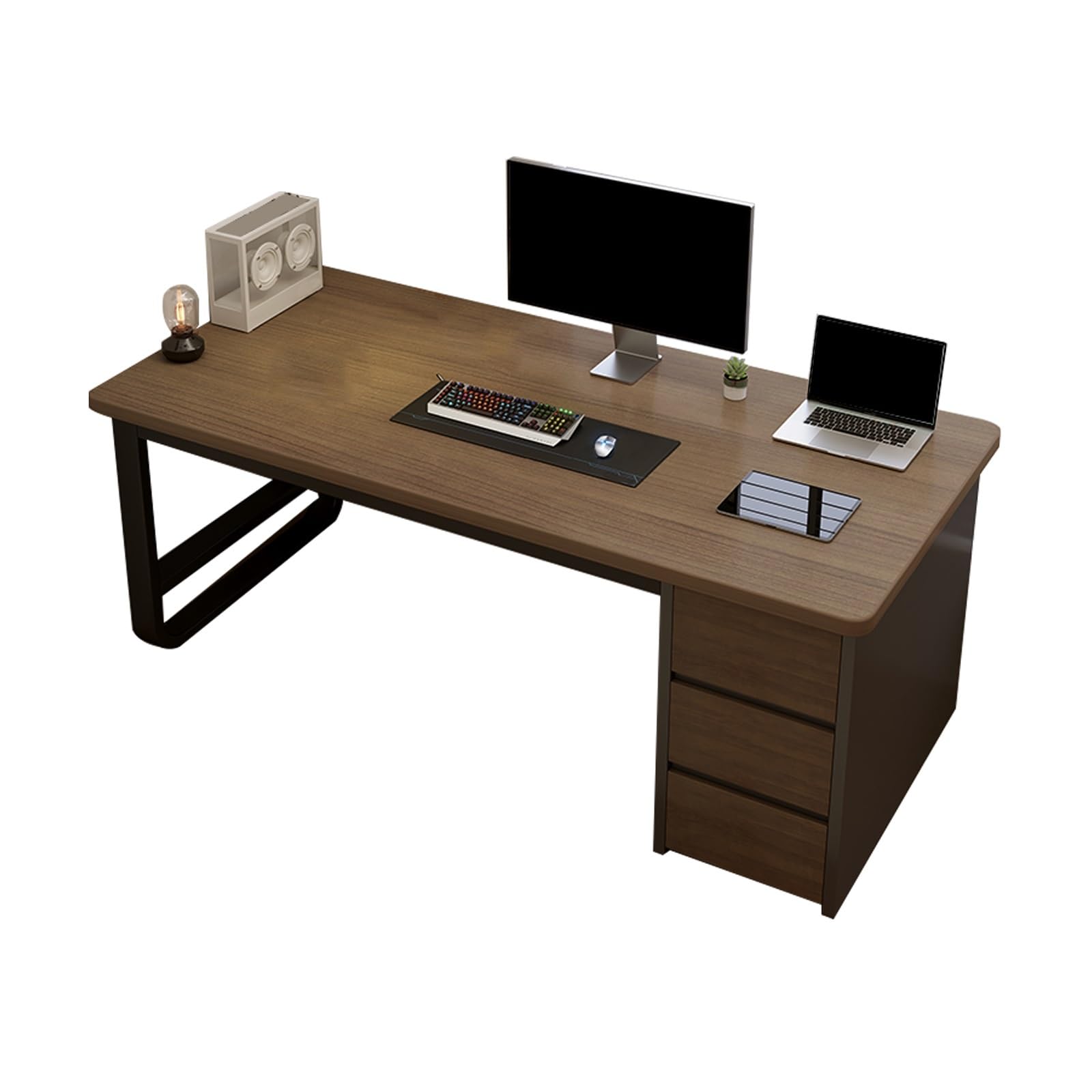 Bureau d'ordinateur de 140 cm stable pour éliminer le désordre et travailler sans bouger