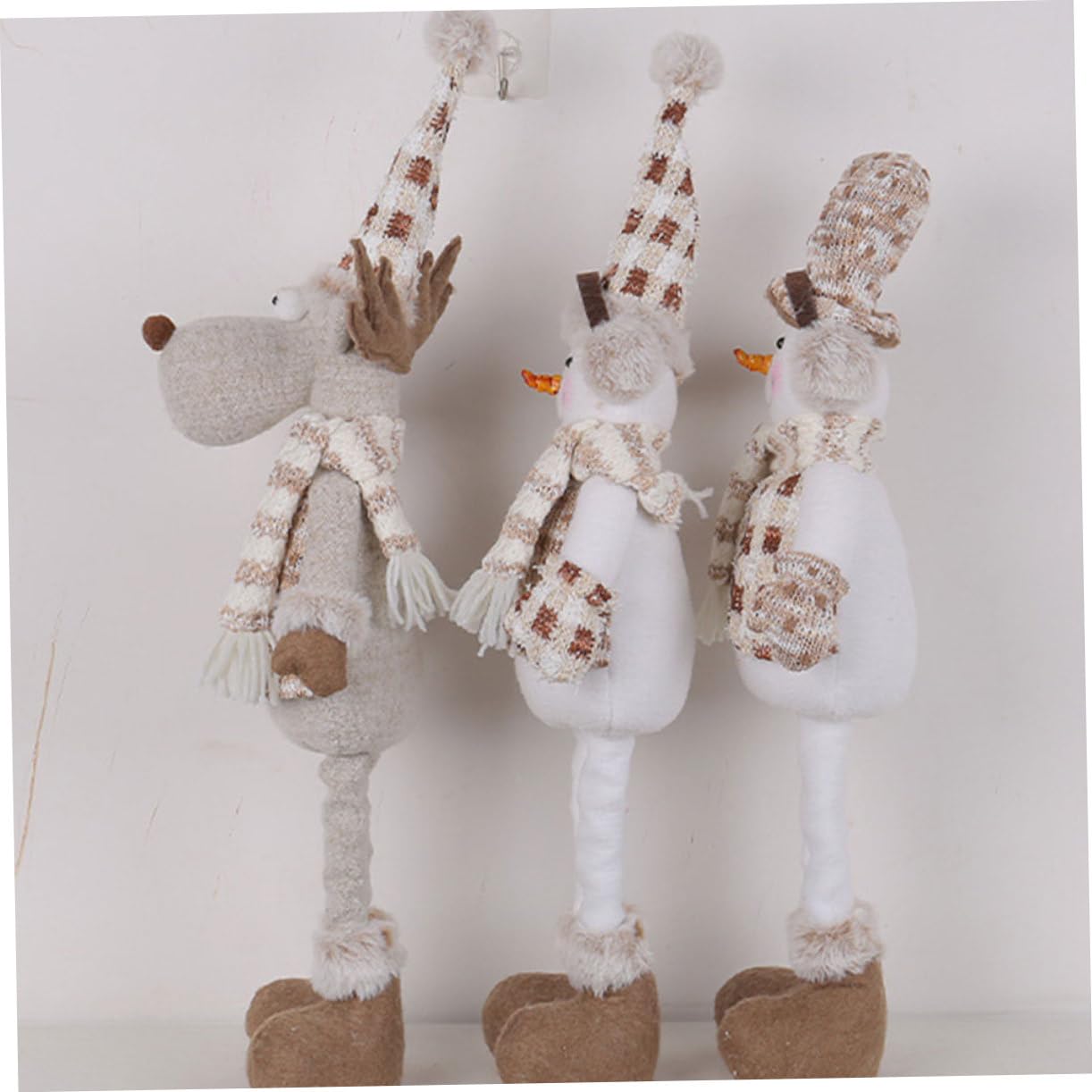Zerodeko Statuetta Natalizia a Forma di Renna Cappello a Punta in Stoffa e Cotone Pp, Decorazione da Tavolo Creativa e Calda per Arredamento Casa e Bar a Tema Natale